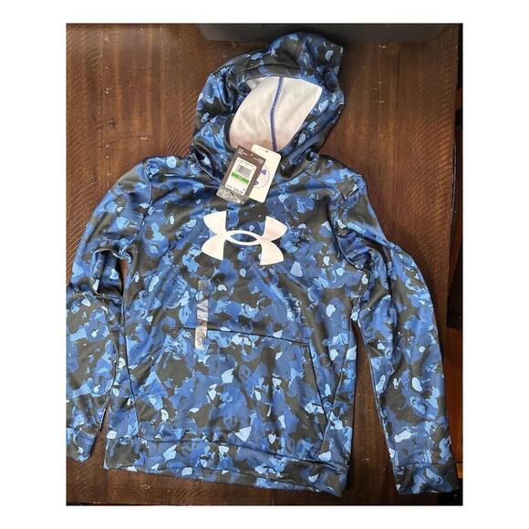 Under Armour Boys' Armour Fleece Big Logo Printed Hoodie YouthLarge - Picture 5 of 5